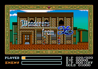 Ys - Wanderers from Ys Title Screen